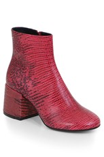 Mm6 By Maison Margiela ANKLE BOOT WITH CHUNKY HEEL LIPSTICK RED